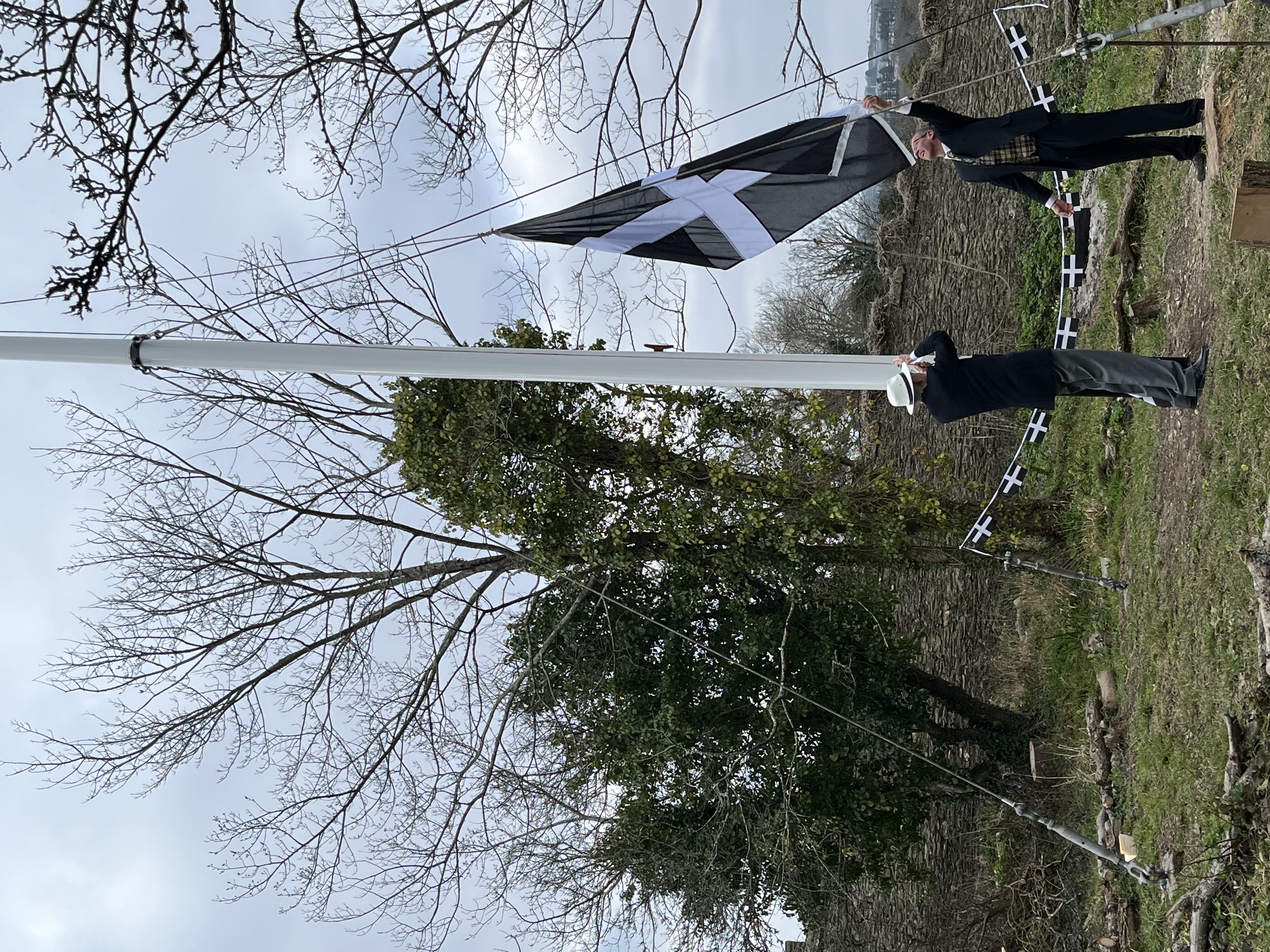 The Flag is Flying at Charlestown Battery