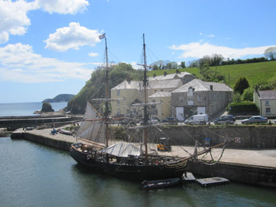 Tall Ship in Charlestown harbour